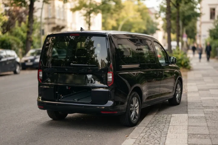 Twin Taxi wheelchair accessible vehicle with rear ramp